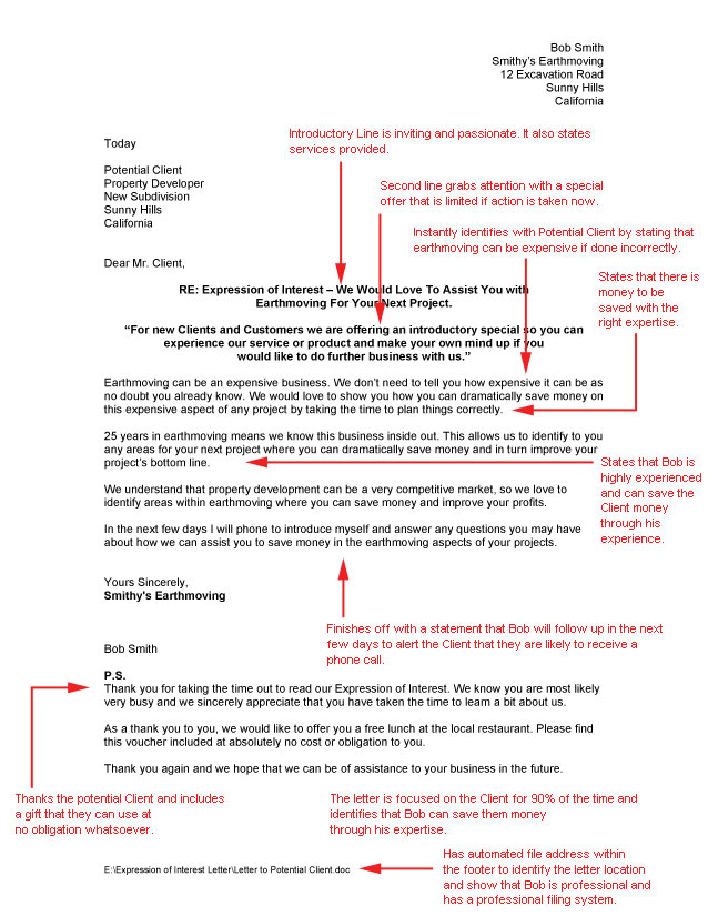 Expression Of Interest Letter Format For Tender - Essay ...