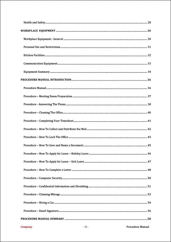 Table Of Content Template from www.digitaldocumentsdirect.com