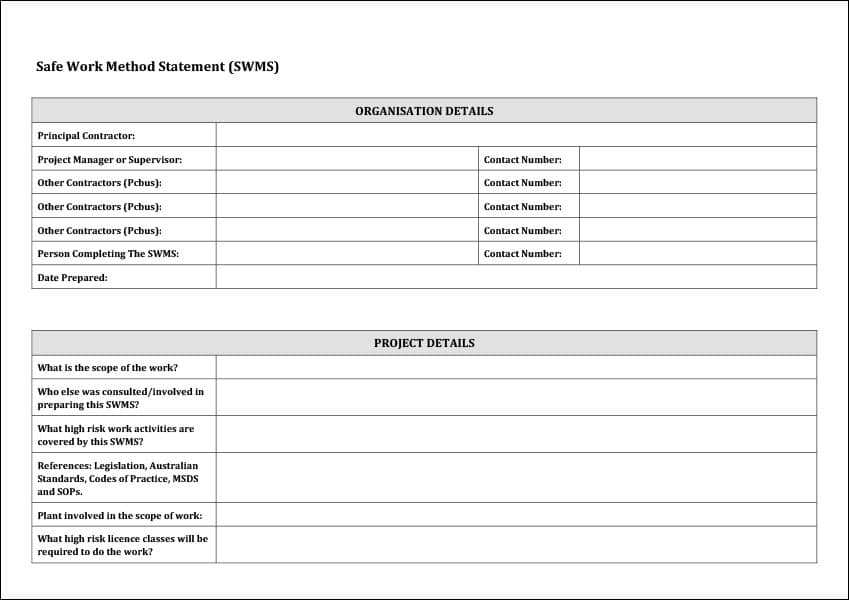 Writing an Effective Signing A Safe Work Method Statement - Health & Safety ...