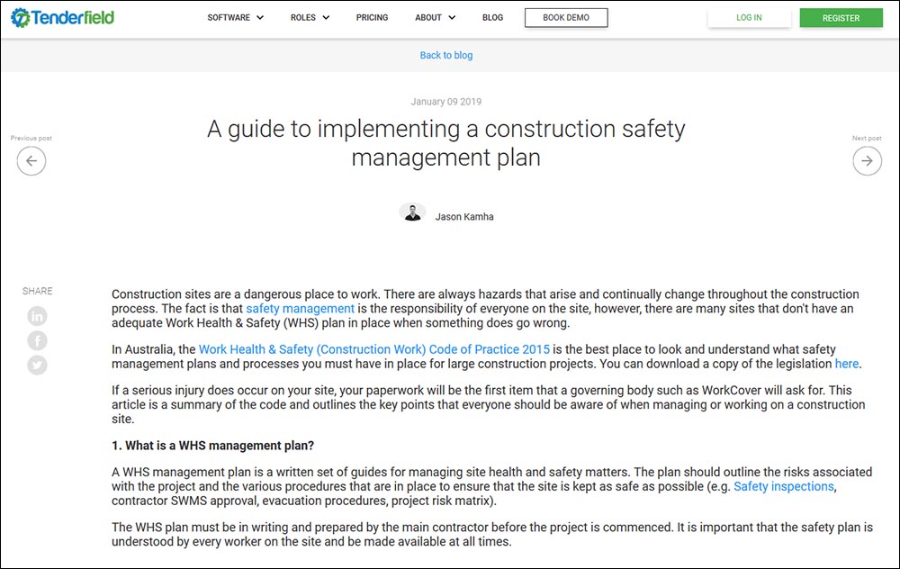 Safety Management Plan
