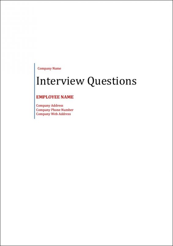 Interview Questions Template Give Your Business the Competitive Edge