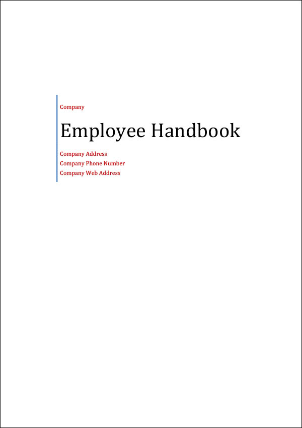 Create an Employee Handbook MS Word
