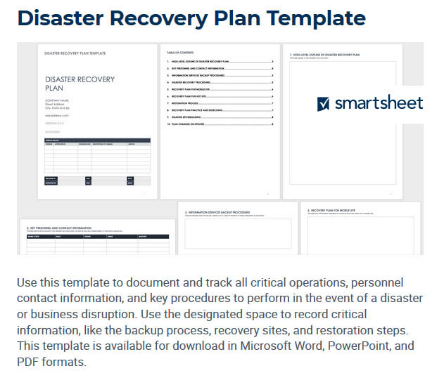 Business Disaster Recovery Plan Archives Digital Documents Direct Templates