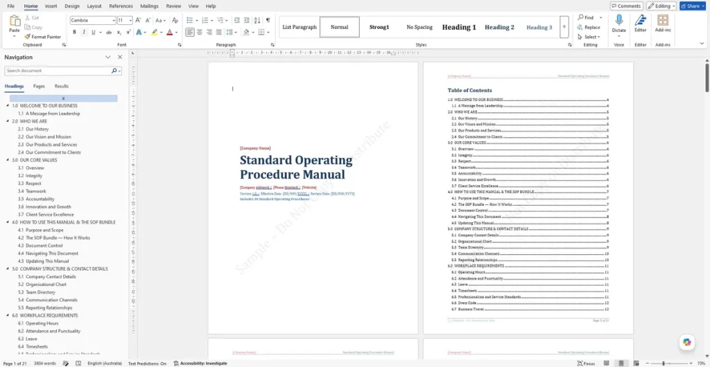 SOP Manual Example 2 - Create a Standard Operating Procedure Manual
