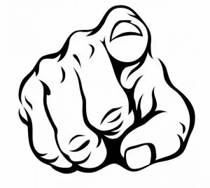 Clip art finger pointing to you