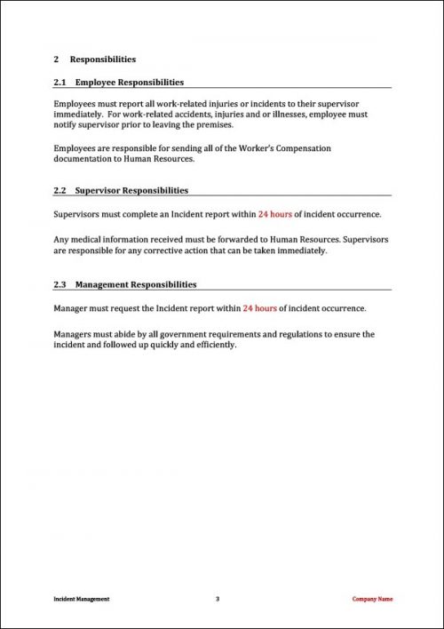 Incident Management Policy Template Be Prepared for Incidents