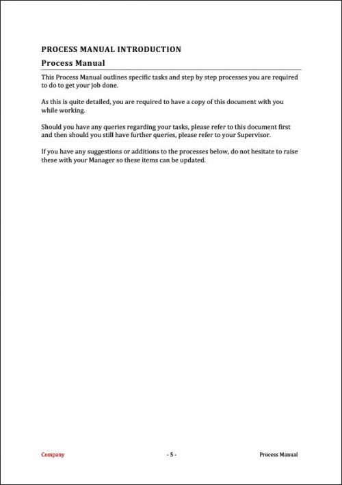 Process Manual Template | Boost Business Performance Fast