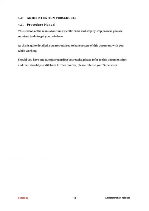 Administration Manual Template | Improve Your Whole Team Performance