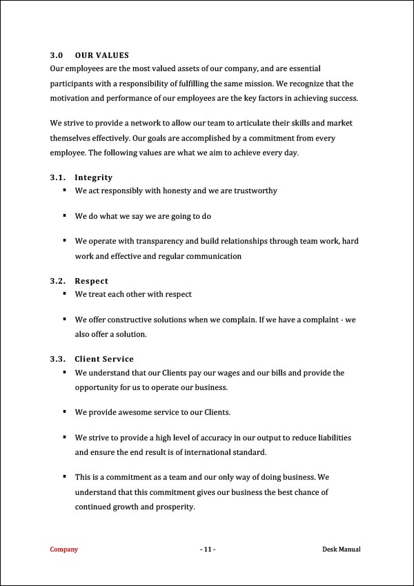 Help Desk Procedures Template PDF Template
