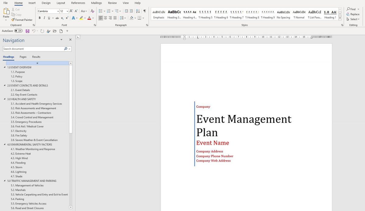 Event Management Plan Template Prepare Your Event Faster and Easier