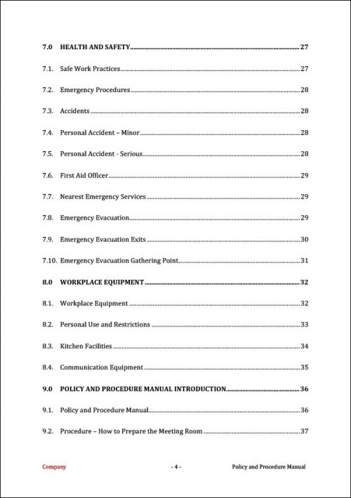 free office procedures manual template Archives - Digital Documents