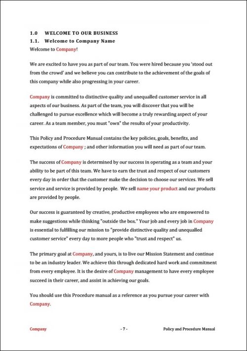 Policy and Procedure Manual Template | Improve Your Business Instantly