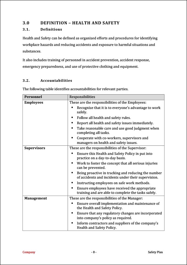 Safety Plan Template | Download Your Site Safety Plan Template Now