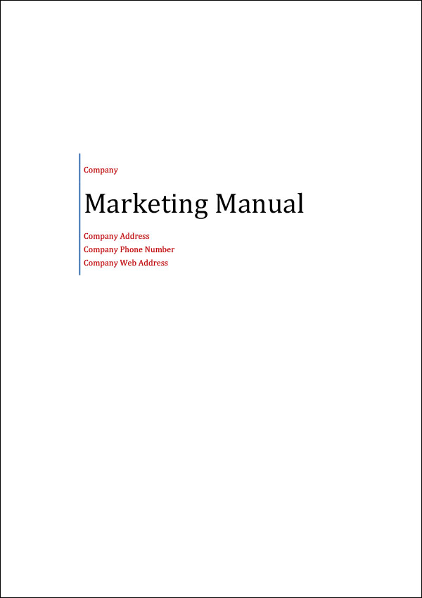 Marketing Manual Template