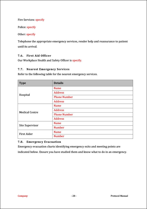 Office Protocol Template Office Protocol Template