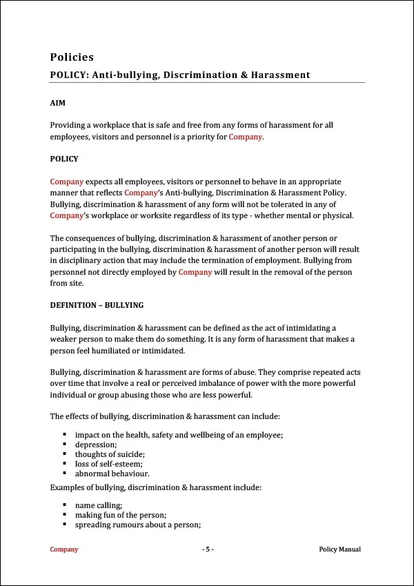 Procedure Manual