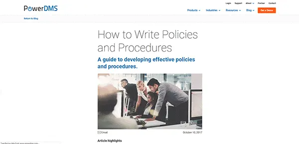 Procedure Manual