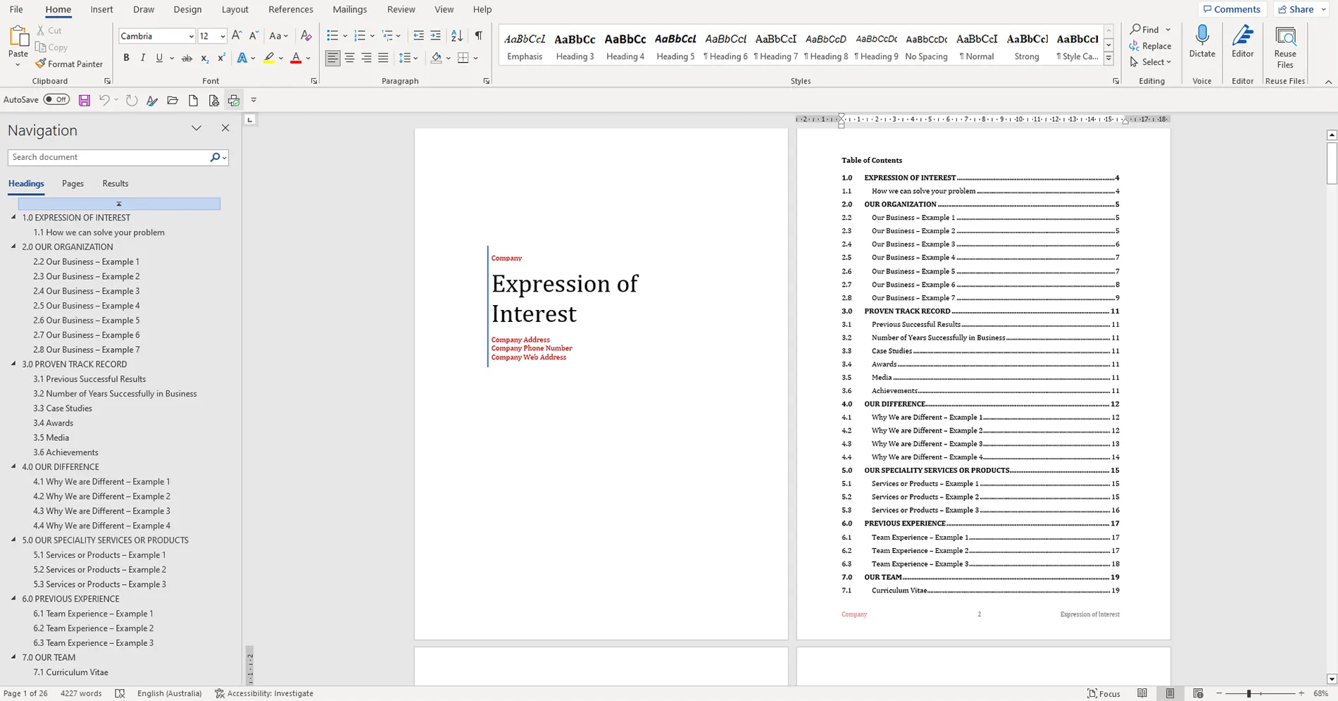 Expression of Interest Template - MS Word