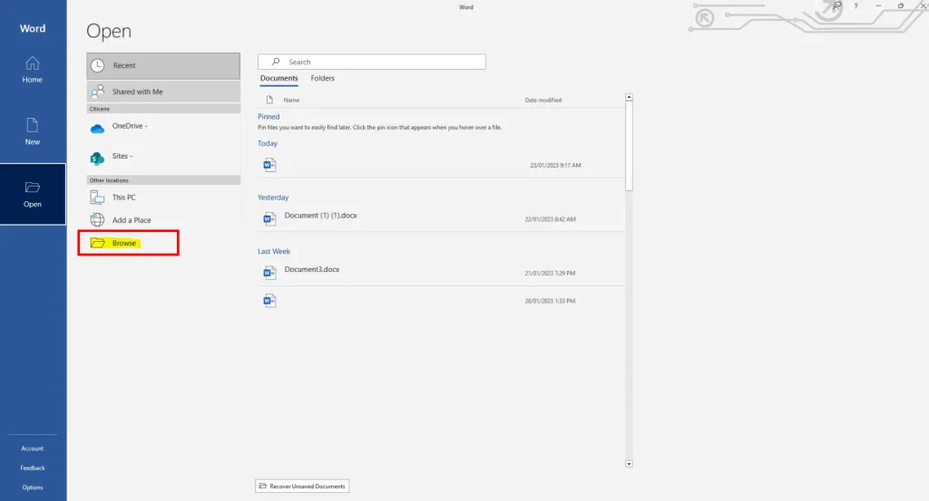 Recover Corrupted Word File