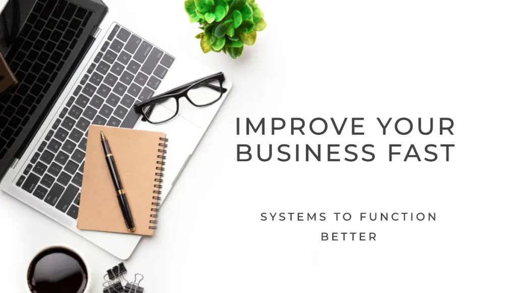 Laptop on desk - Improve Your Business Fast
