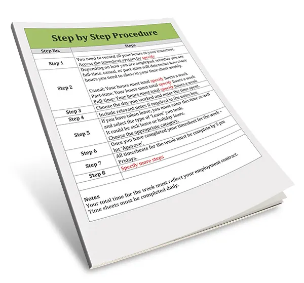 Step by Step Procedure