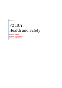 Health and Safety Policy Template - Title Page