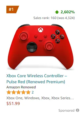 XBOX controller Amazon Ad