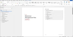 Behaviour Management Plan Template | MS Word Snapshot