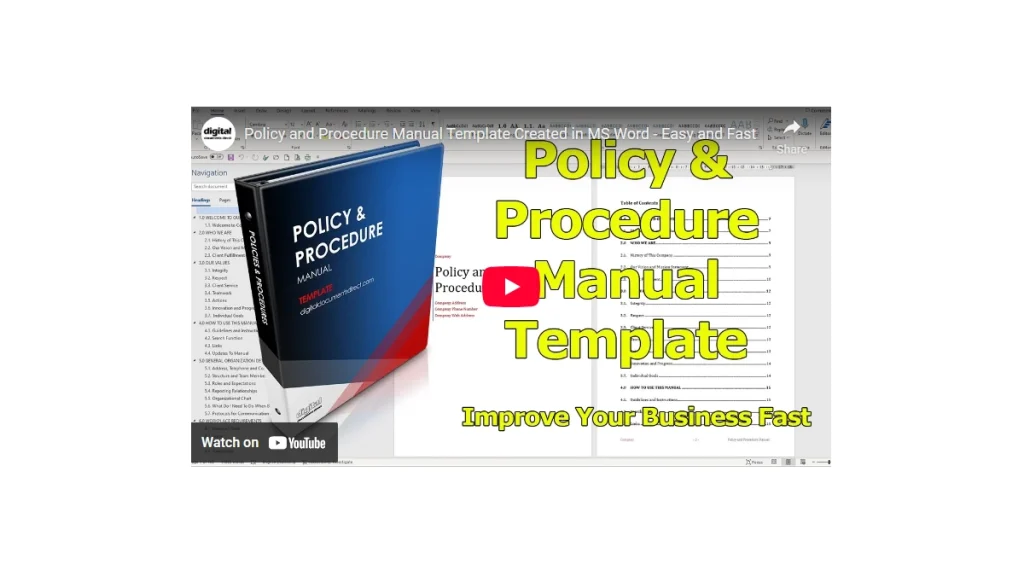 Procedure Manual Template Video